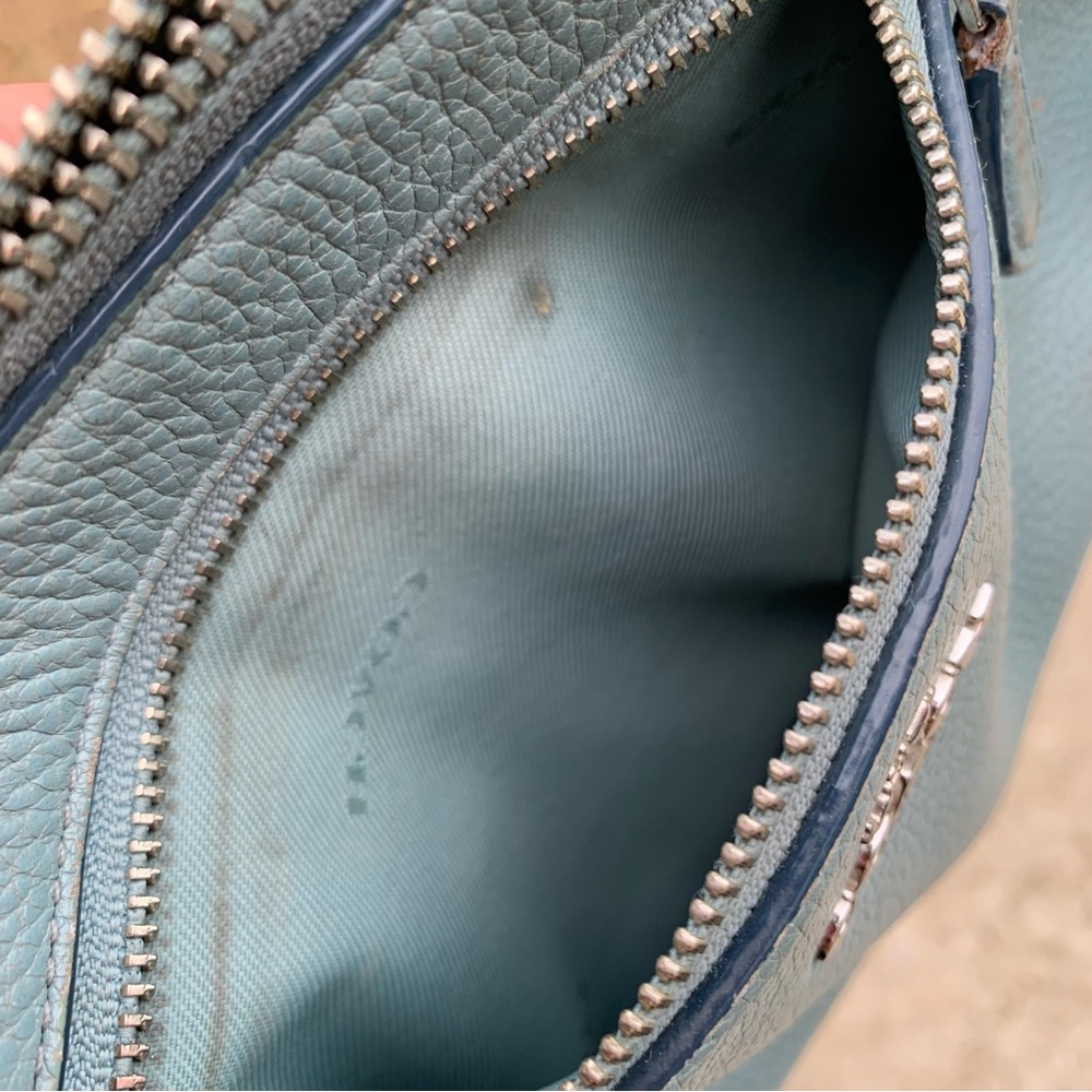 Coach Blue Leather Cosmetic Makeup Bag - Picture 11 of 11